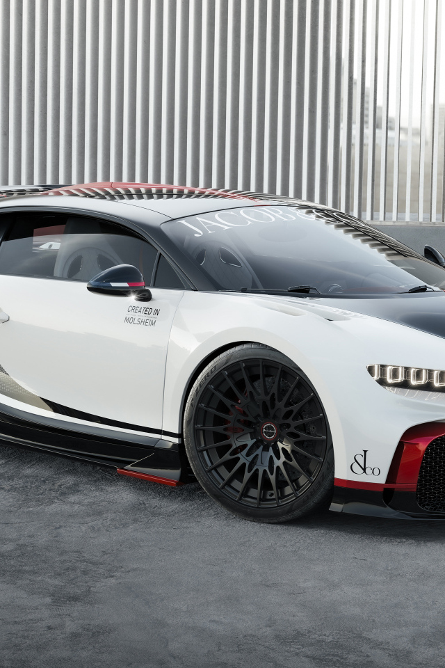 Дорогой спортивный автомобиль Bugatti Chiron CGI