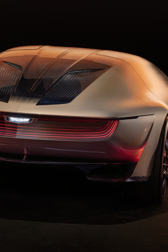 Автомобиль Cadillac Opulent Velocity Concept 2024 года вид сзади