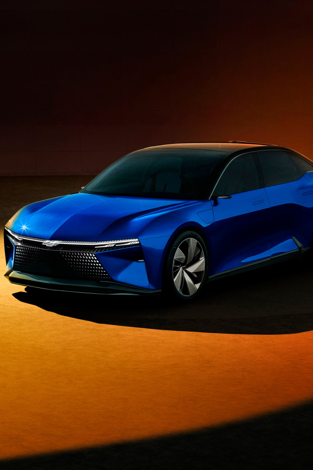 Синий автомобиль концепт  Chevrolet FNR-XE