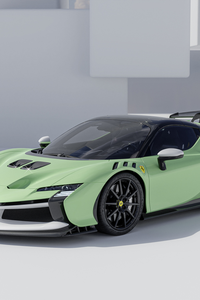 Быстрый автомобиль Ferrari SF90 XX Spider