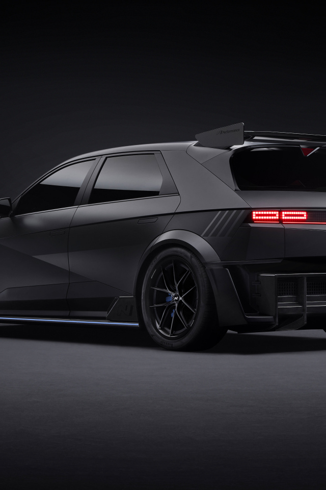 Вид сзади на Hyundai IONIQ 5 N NPX1 Concept 2024 года