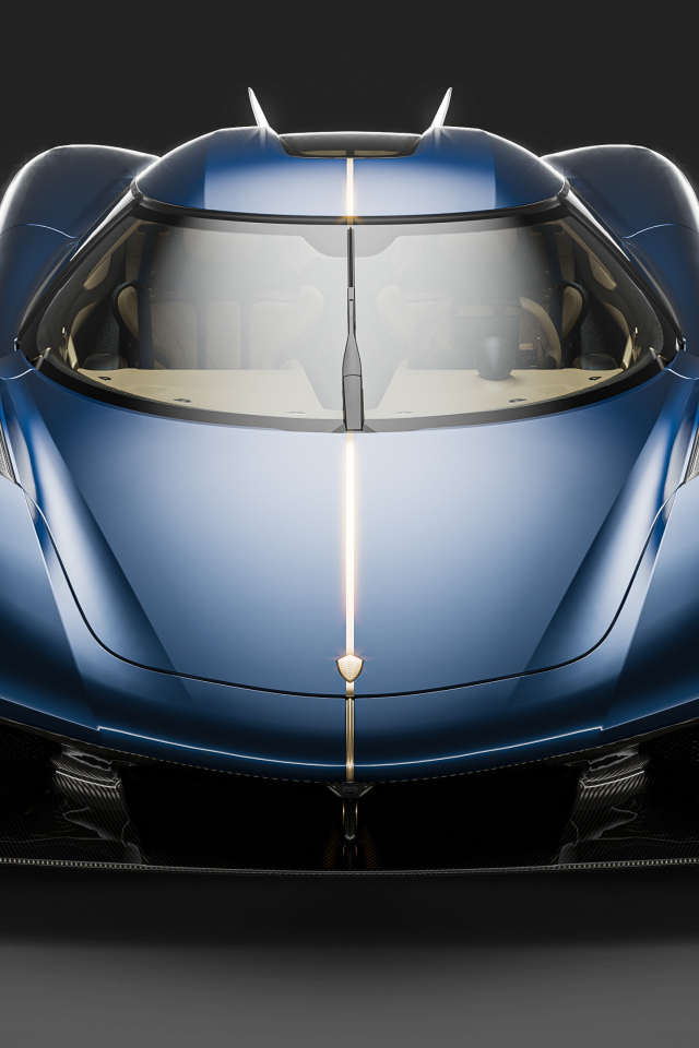 Вид спереди на автомобиль Koenigsegg Jesko Absolut