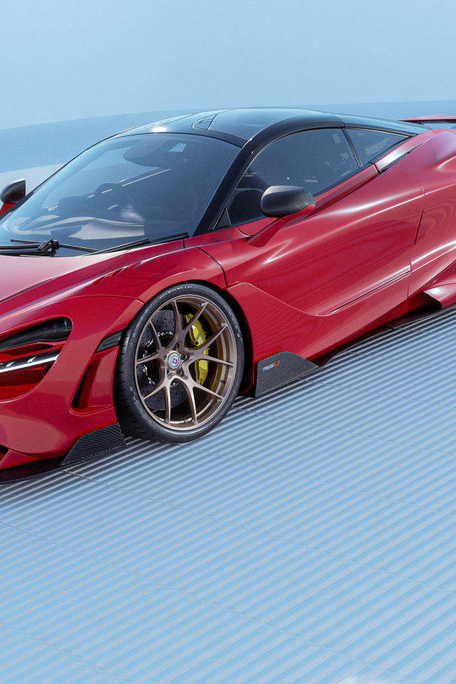 Красный автомобиль McLaren 765LT CGI