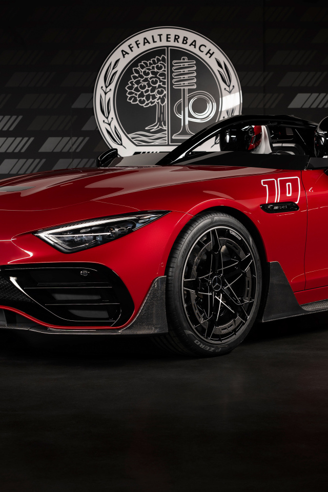 Быстрый красный Concept Mercedes-AMG PureSpeed 2024 года