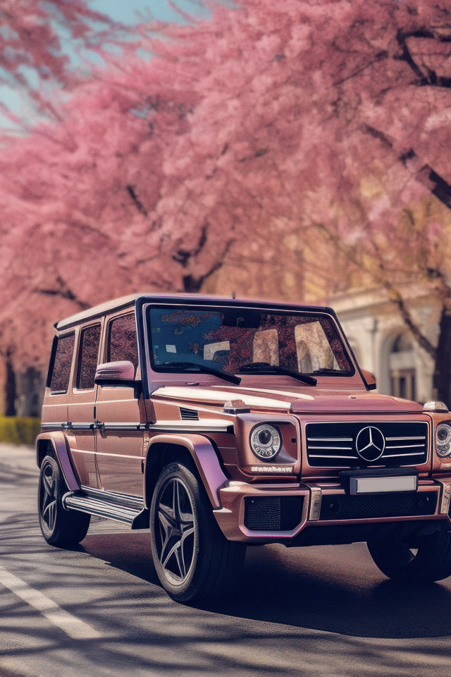 Внедорожник Mercedes-Benz G63 AMG на дороге