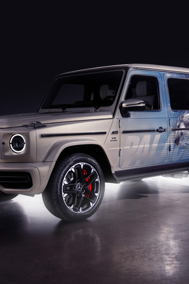 Серебристый джип Mercedes-AMG G 63