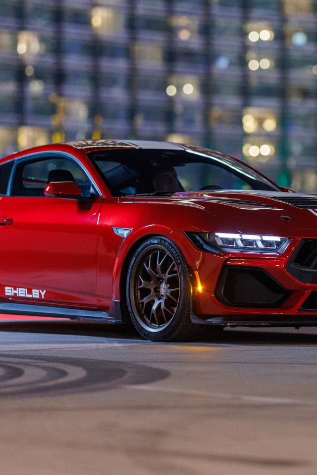 Красный автомобиль  Shelby Super Snake 2024 года