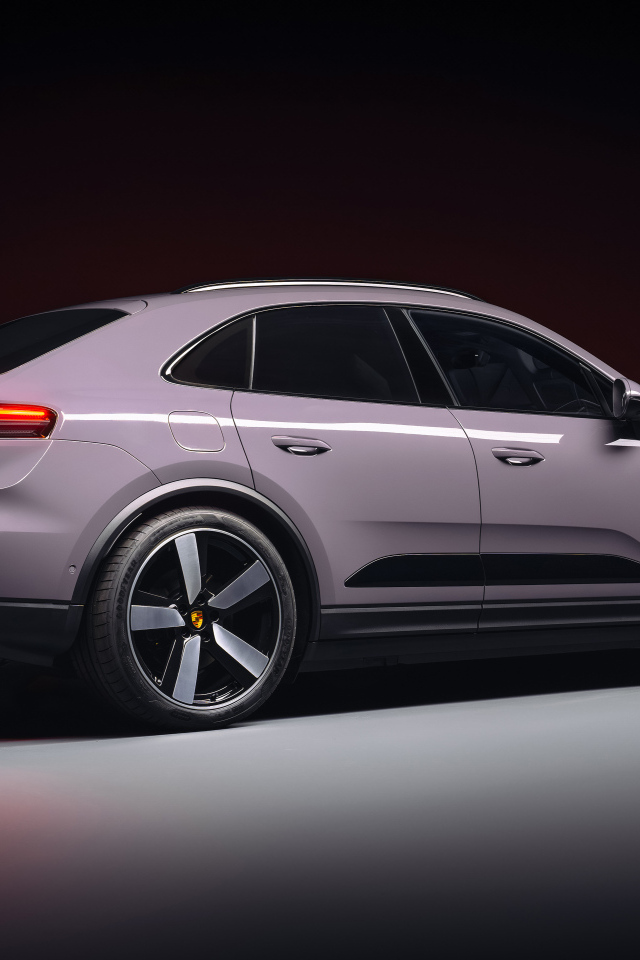 Вид сзади на автомобиль Porsche Macan 4 2024 года