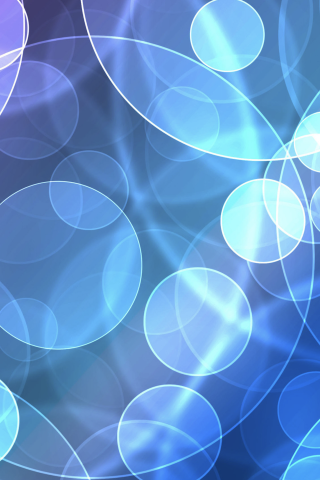 Красивый голубой фон с яркими круглыми бликами