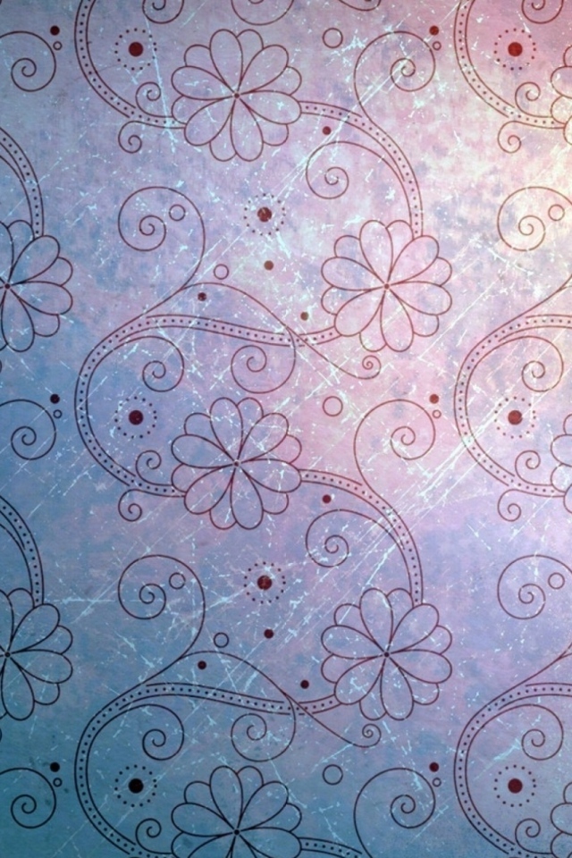 Серый фон с цветочными узорами