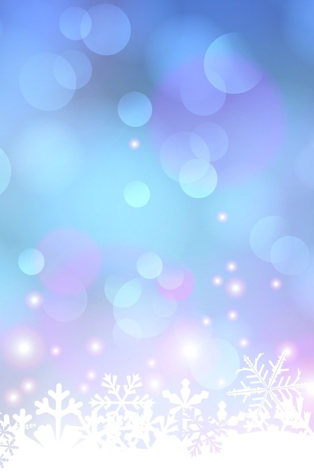 Снежинки на фиолетовом фоне для открытки