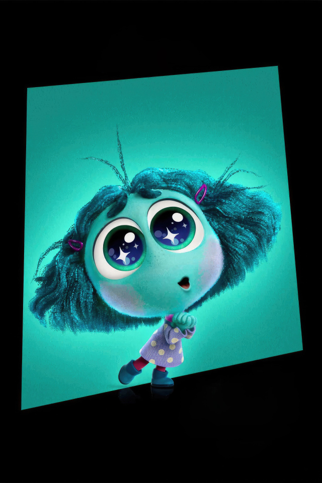 Персонаж Зависть нового мультфильма Головоломка 2 на черном фоне, 2024