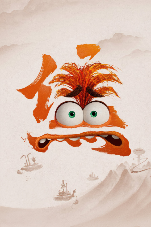 Символ персонажа Тревожность в мультфильме Головоломка 2