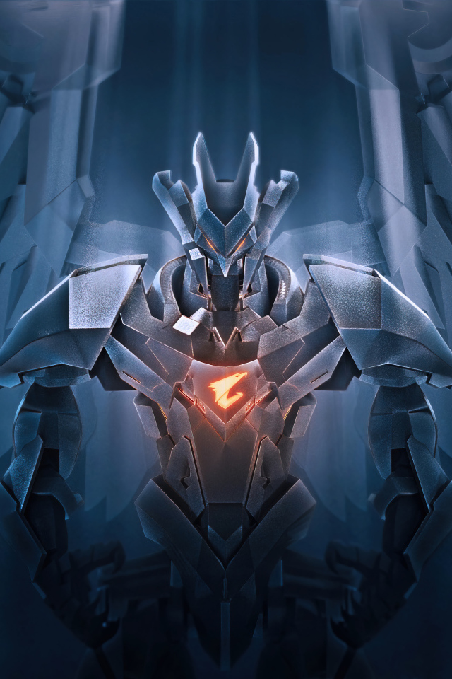 Ангел тьмы с логотипом aorus gigabyte