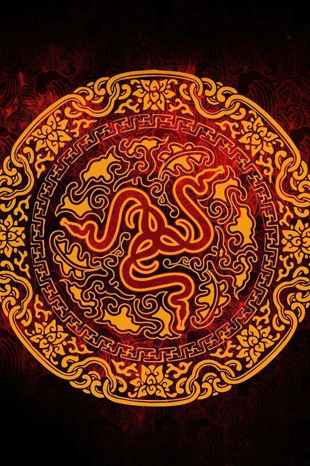 Логотип razer на красивом круглом фоне