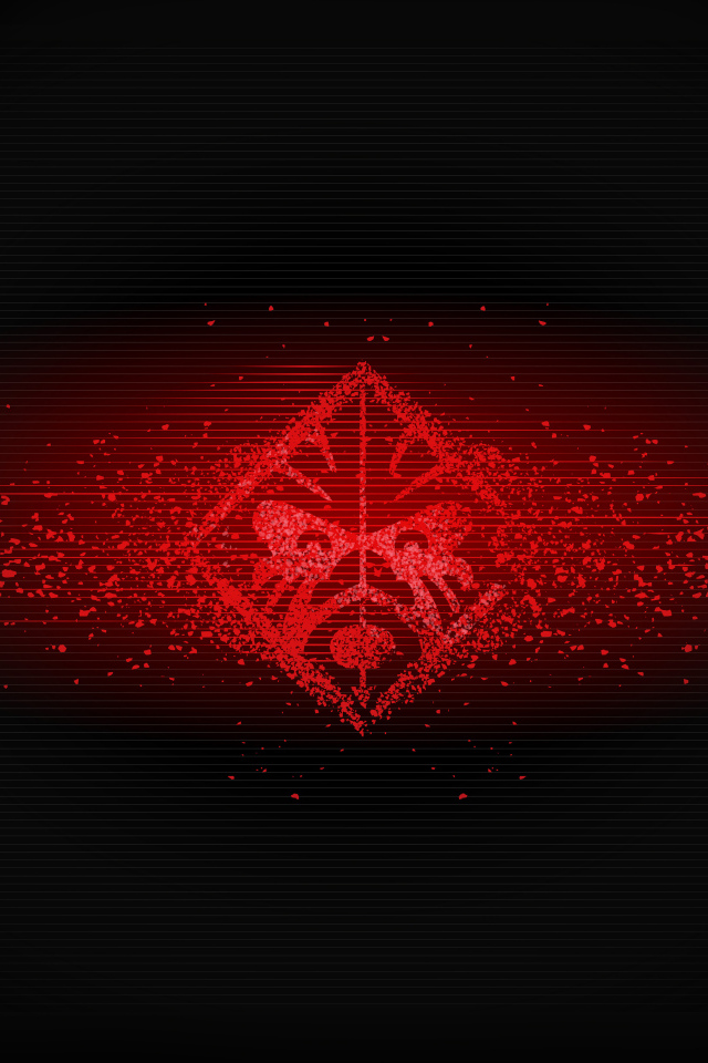 Красный логотип hp omen на черном фоне