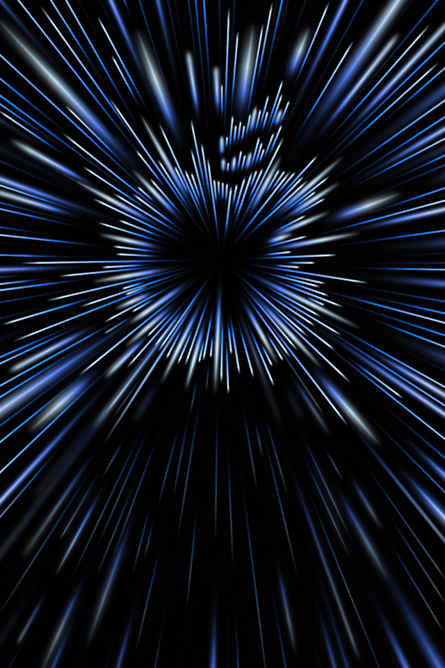 Логотип apple из неоновых бликов