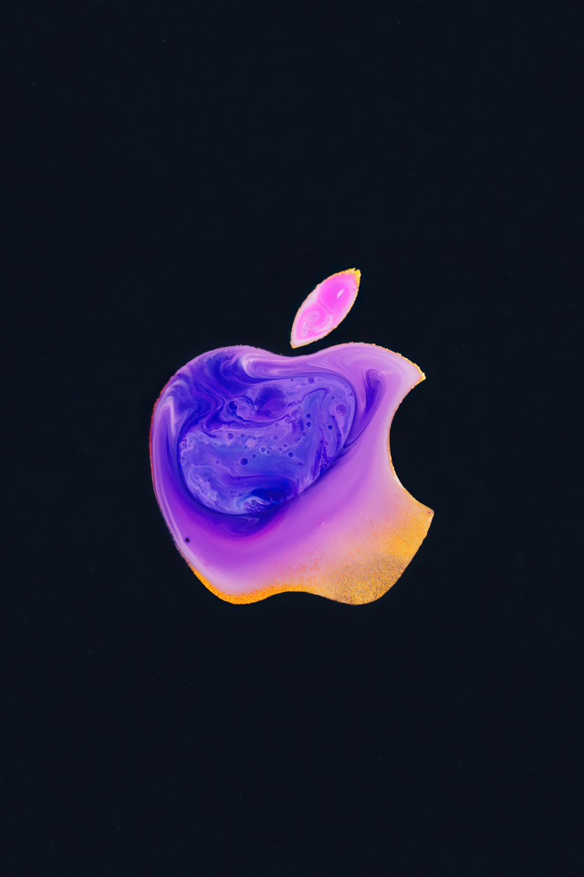 Логотип iphone  apple на черном фоне