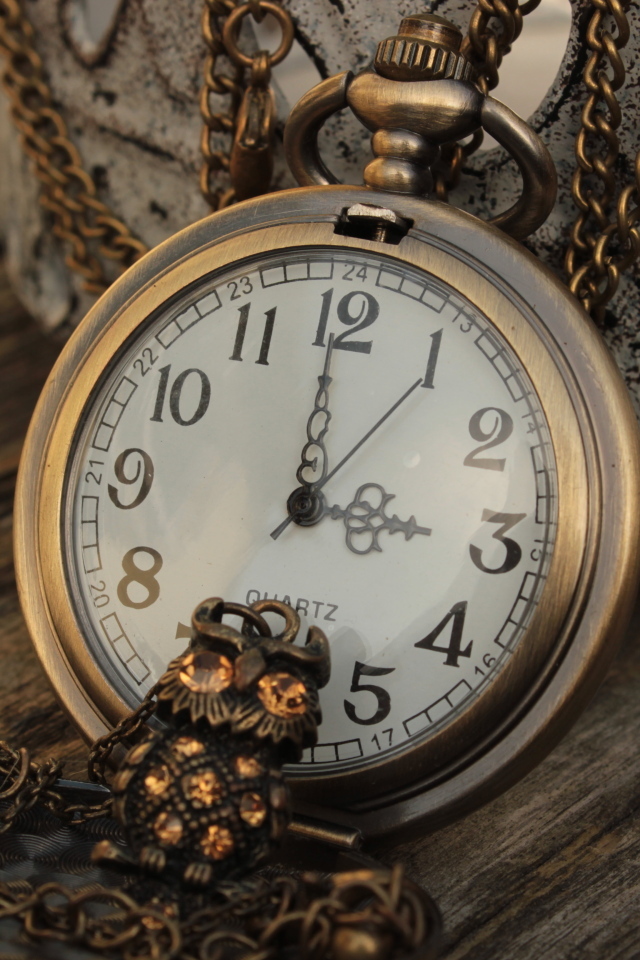 Карманные часы с украшением в виде совы