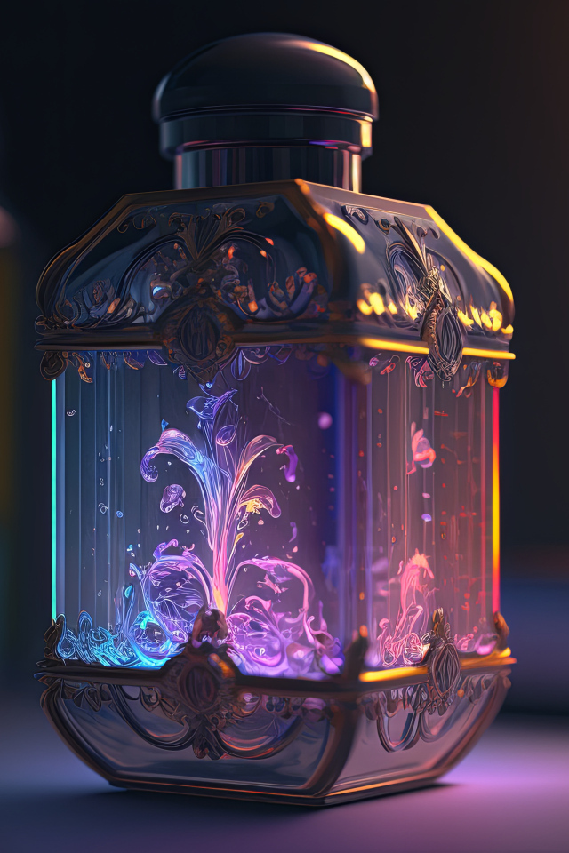 Красивый волшебный фонарь на столе