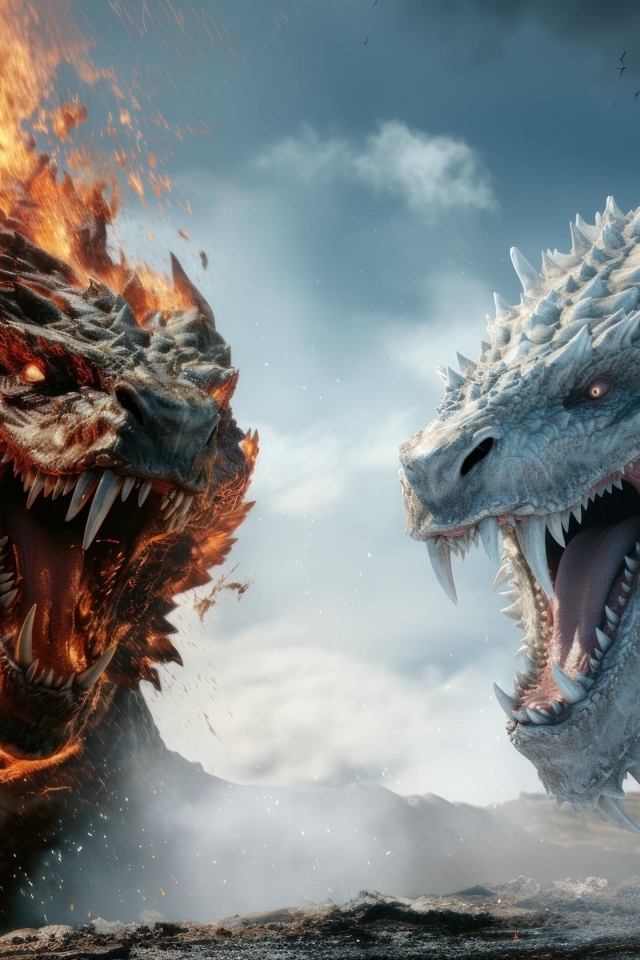 Огненный и ледяной драконы сошлись в битве