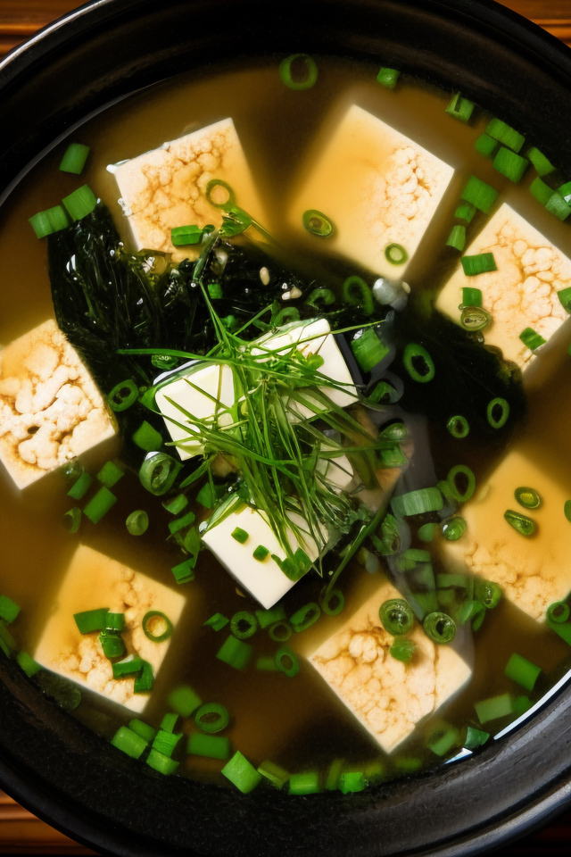 Суп с сыром тофу и морепродуктами