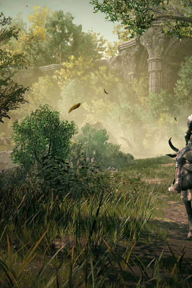 Рыцарь на коне, кадр компьютерной игры Elden Ring: Shadow of the Erdtree