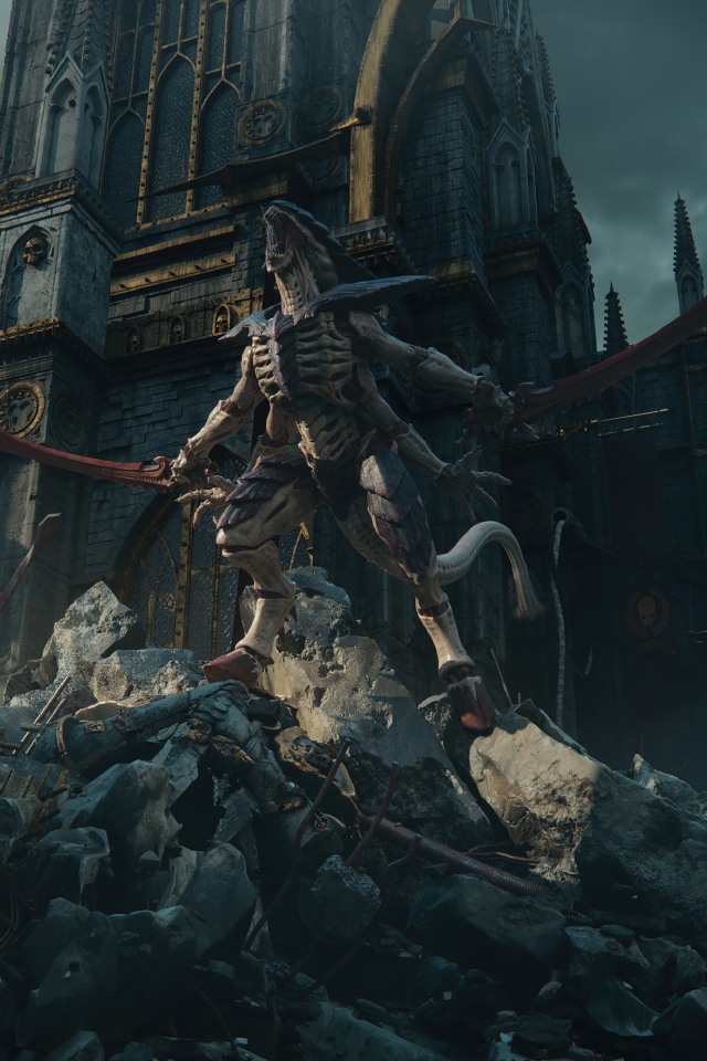 Монстр из компьютерной игры Warhammer 40,000: Space Marine 2