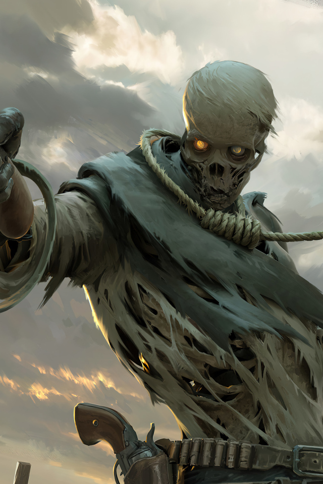 Скелет солдат с оружием