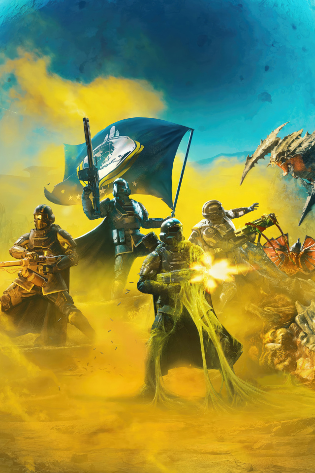 Кадр компьютерной игры Helldivers 2