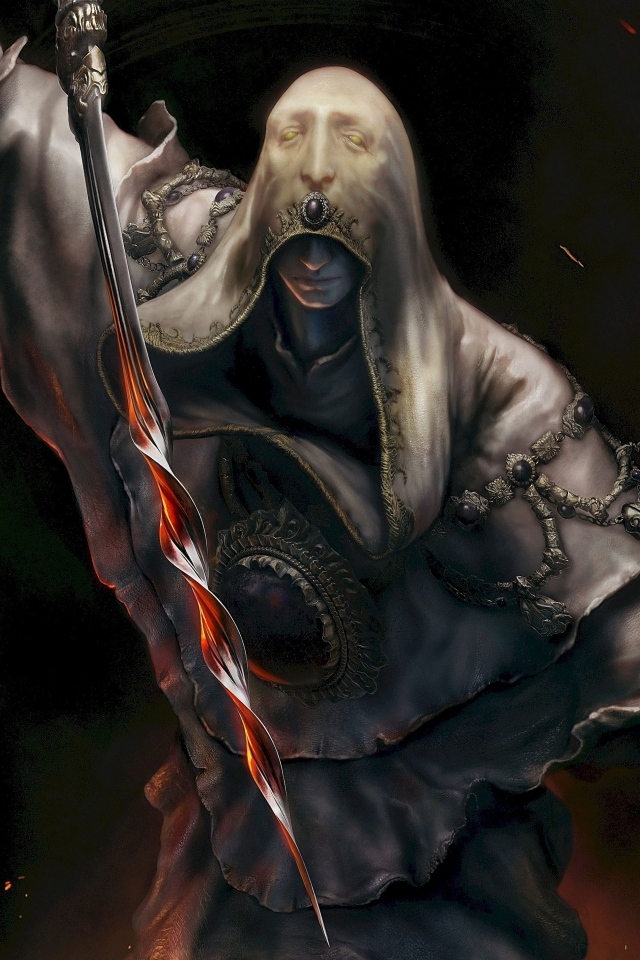 Воин в плаще из компьютерной игры Elden Ring