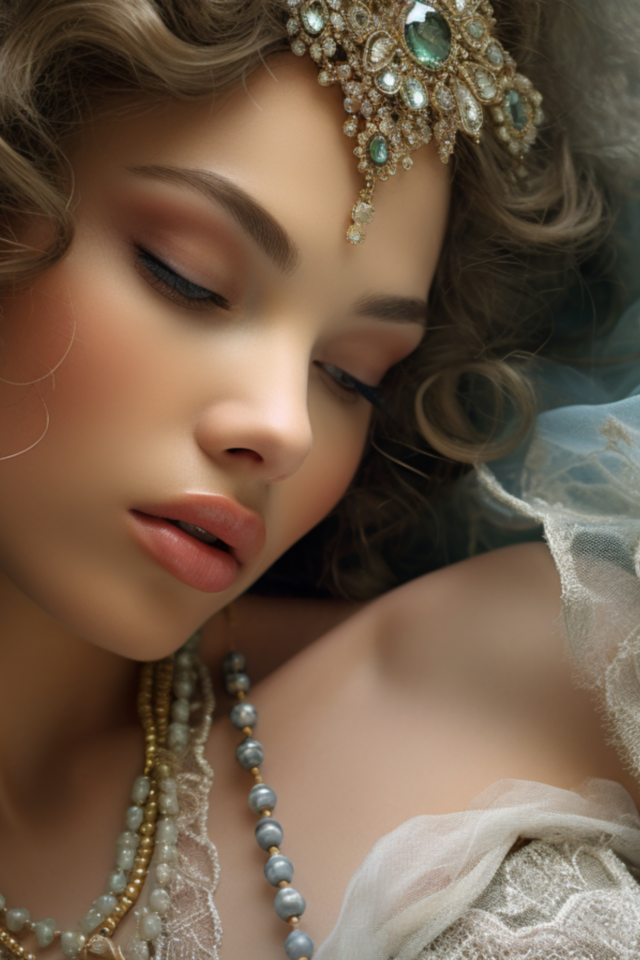 Красивая девушка принцесса с украшениями