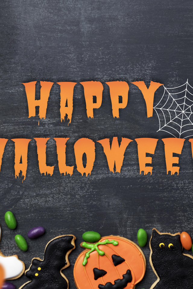 Поздравление на праздник Хэллоуин с надписью