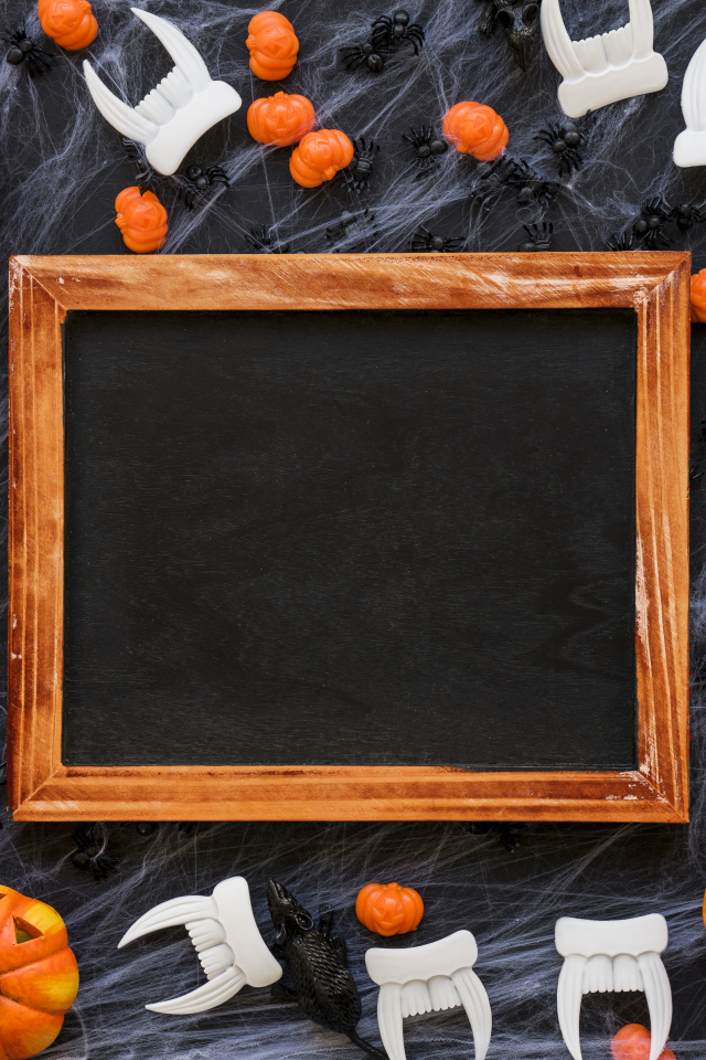 Рамка с декором для открытки на Хэллоуин