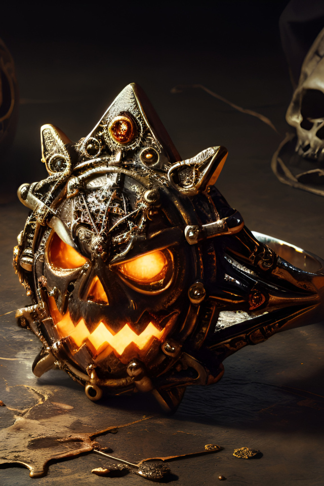 Перстень со светящимися глазами на Хэллоуин