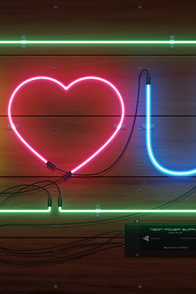Неоновая вывеска с надписью я тебя люблю