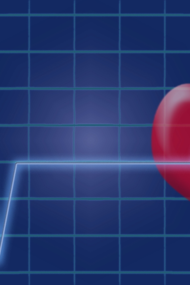 Красное сердце и кардиограмма на клетчатом фоне