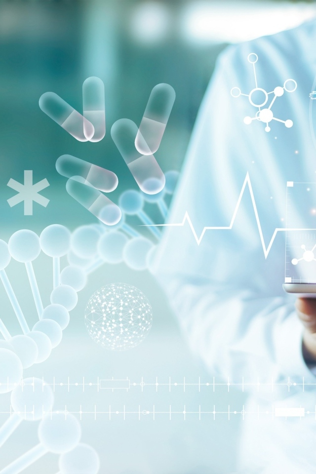 Спираль ДНК с врачом