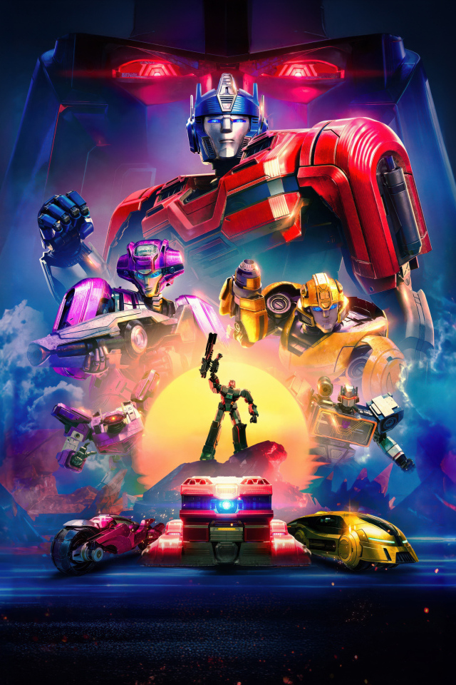 Яркий постер нового фильма Трансформеры: Начало, 2024
