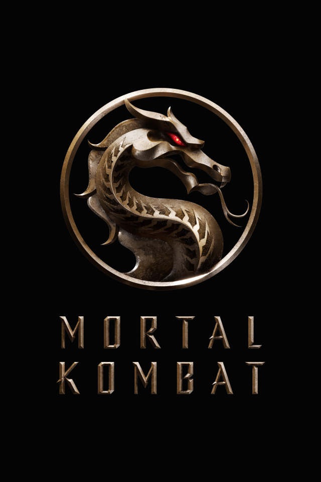 Логотип Мортал Комбат на черном фоне