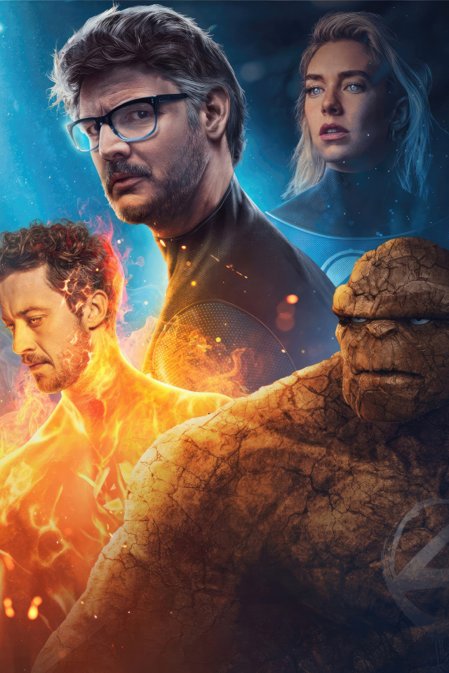 Постер нового фильма Фантастическая четвёрка, 2025