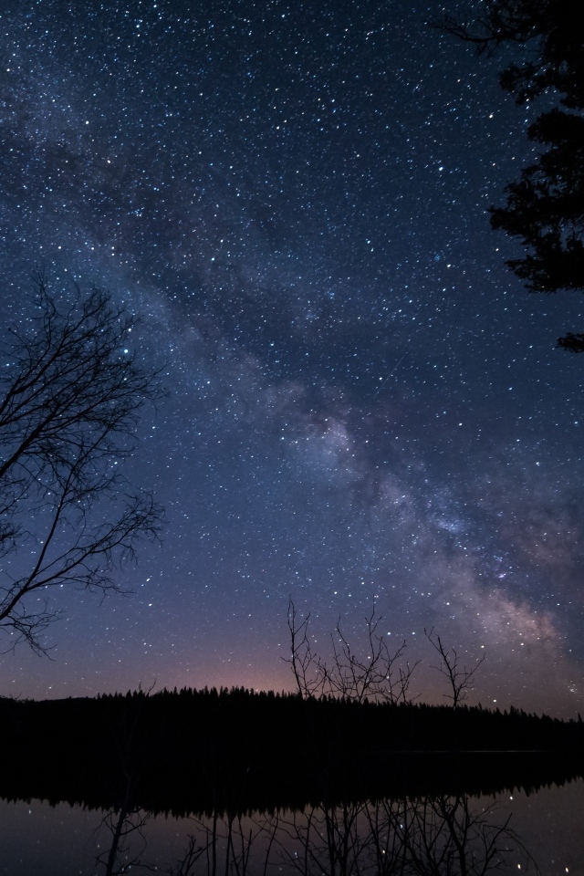 Млечный путь в бескрайнем звездном небе ночью