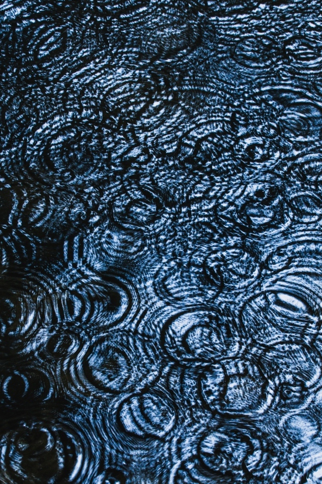 Круги от дождя на воде