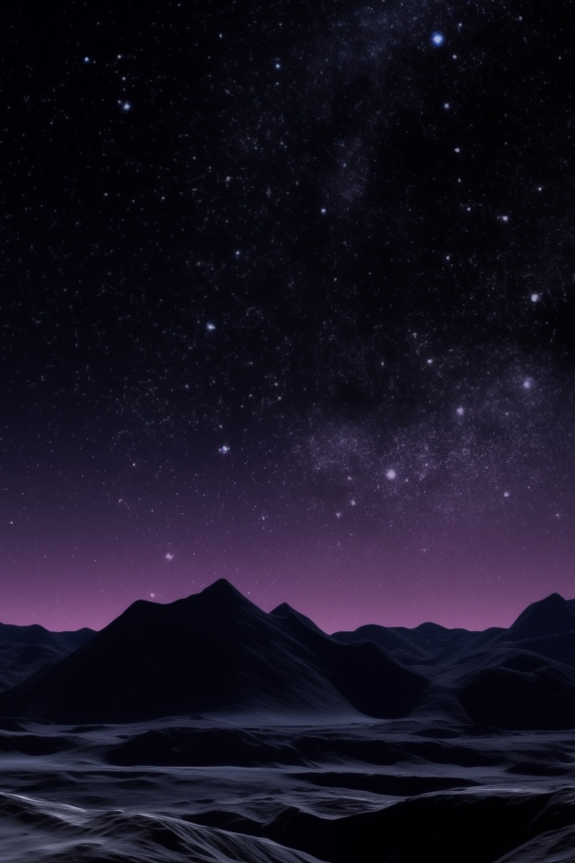 Красивое звездное ночное небо над горами