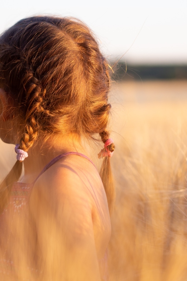 Косы на голове у маленькой девочки