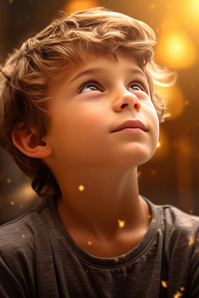 Маленький мальчик мечтатель 