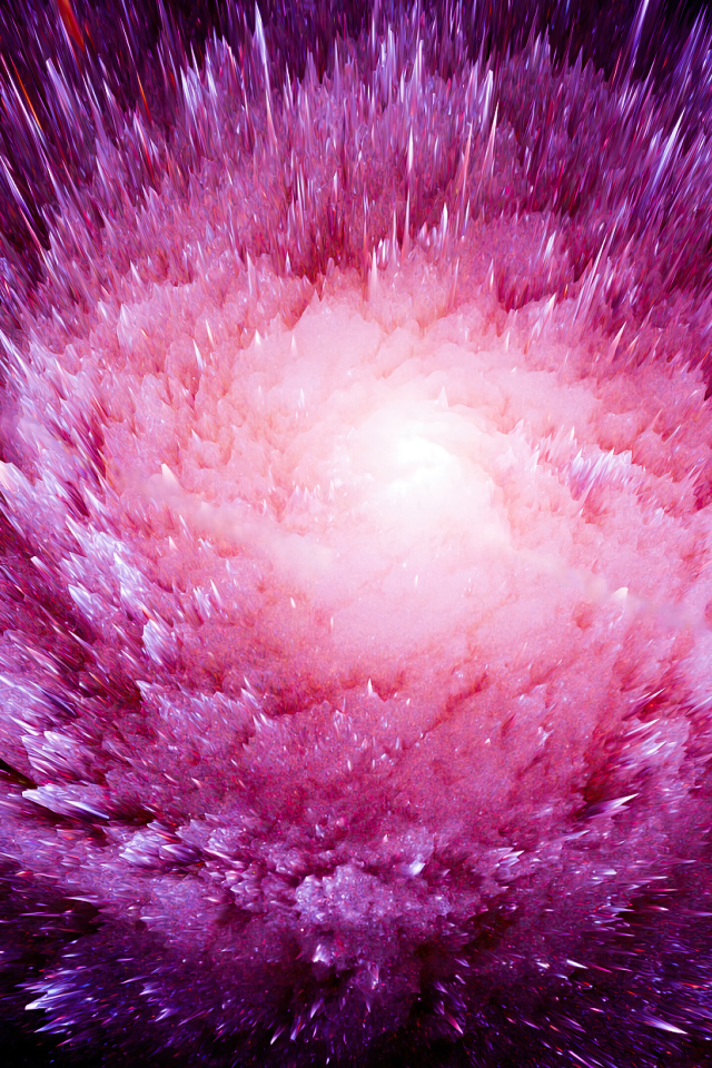 Яркая розовая вспышка в космосе