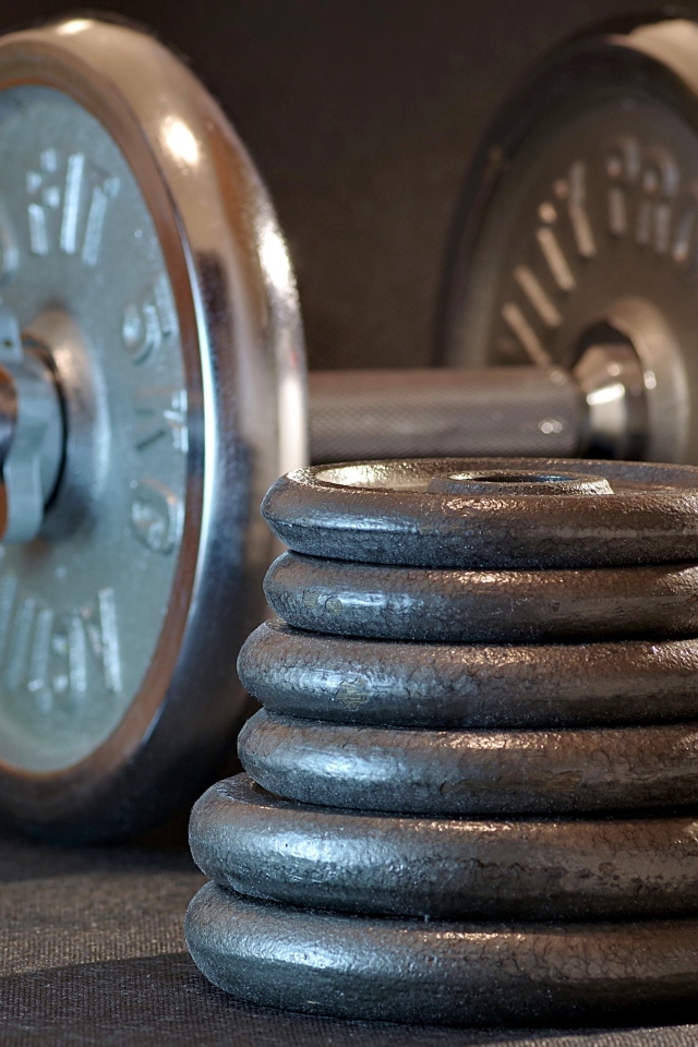 Гантеля с тяжелыми дисками