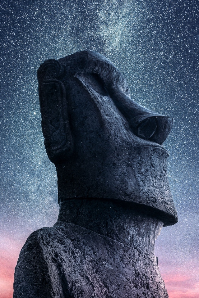 Большая каменная статуя Моаи, Остров Пасхи