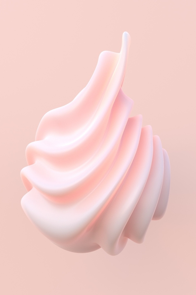 Розовая графическая 3д модель